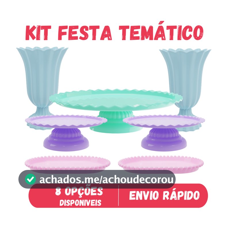 Kit Festa 7 Peças Temático 8 Variações Exclusivas