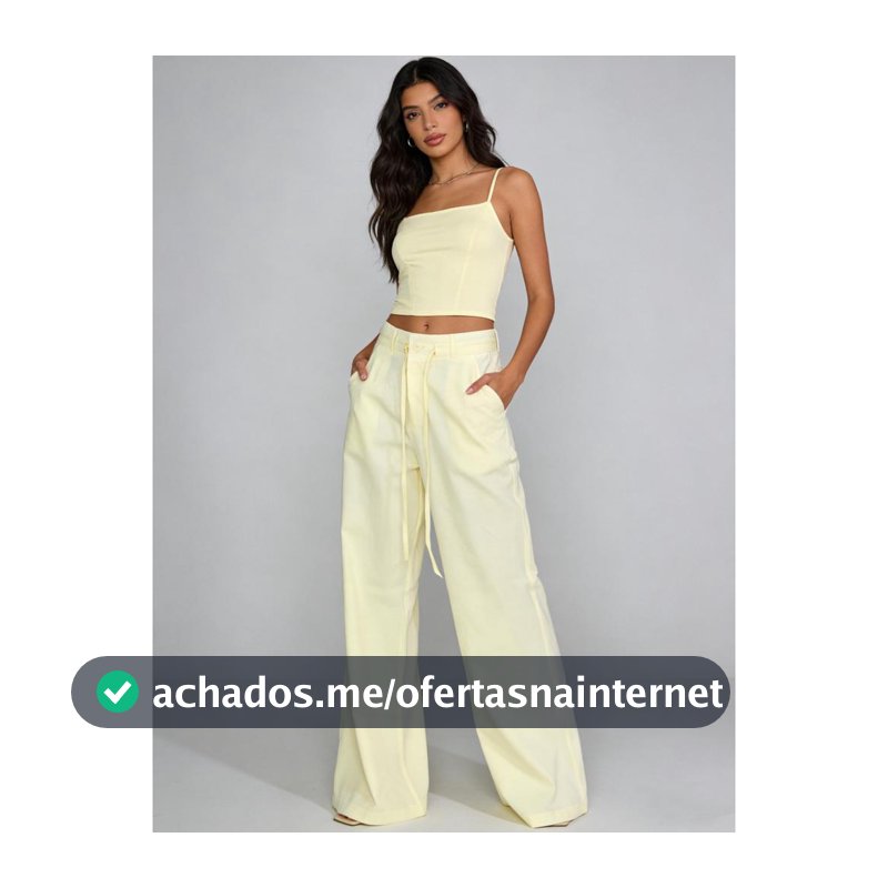 Calça Feminina Cintura Alta Casual Chic Fashion Marrante Estilo Moderno com Corte Largo e Tecido Suave