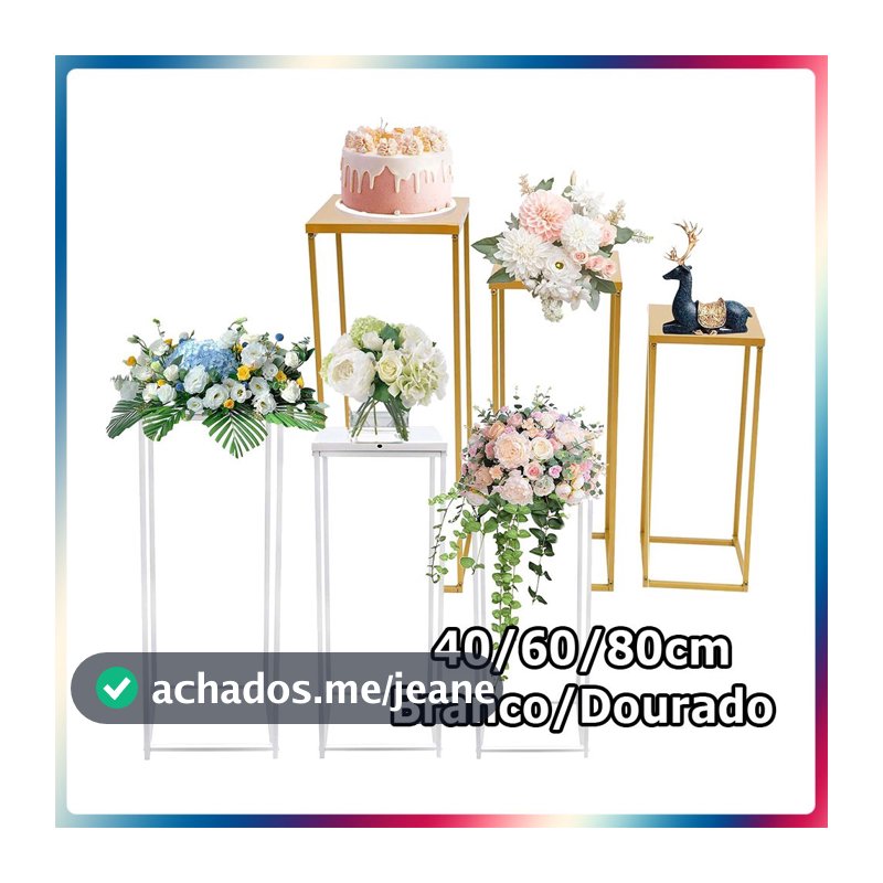 3 peças festa pilar quadrado suporte de flores de casamento 40/60/80cm expositor festa igreja decoração