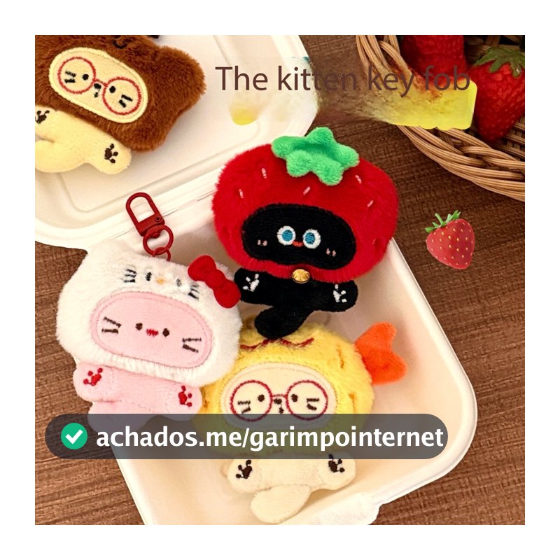 Tengyi Original Chaveiro De Pelúcia Fofo De Gato Para Meninas, Pingente Versátil De Mochila, Pingente De Boneca Criativo