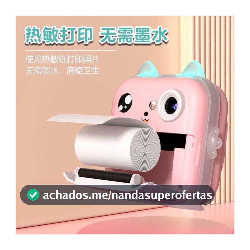 Câmera De Impressão Instantânea Para Crianças Vídeo Fotografia Digital Fotográfica Toy Mini Impressora Térmica Boy Girls
