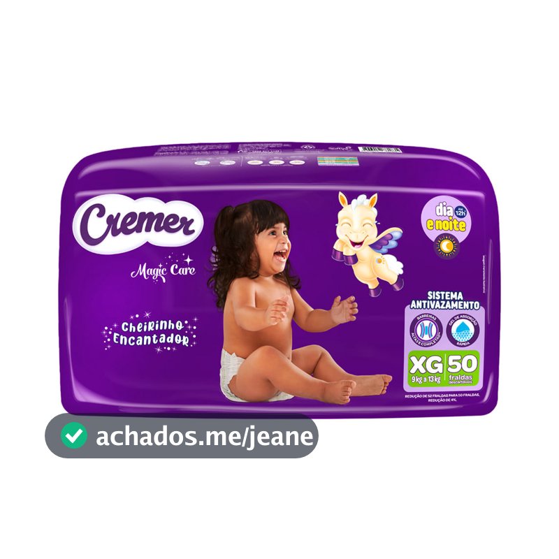 Fralda Descartável Cremer Magic Care Hiper XG 50 Tiras