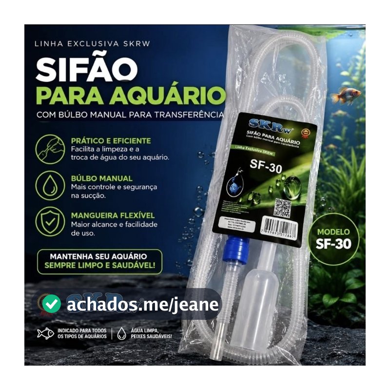 Sifão Aspirador para Limpeza de Aquário 1,50 com Bomba de Sucção manual
