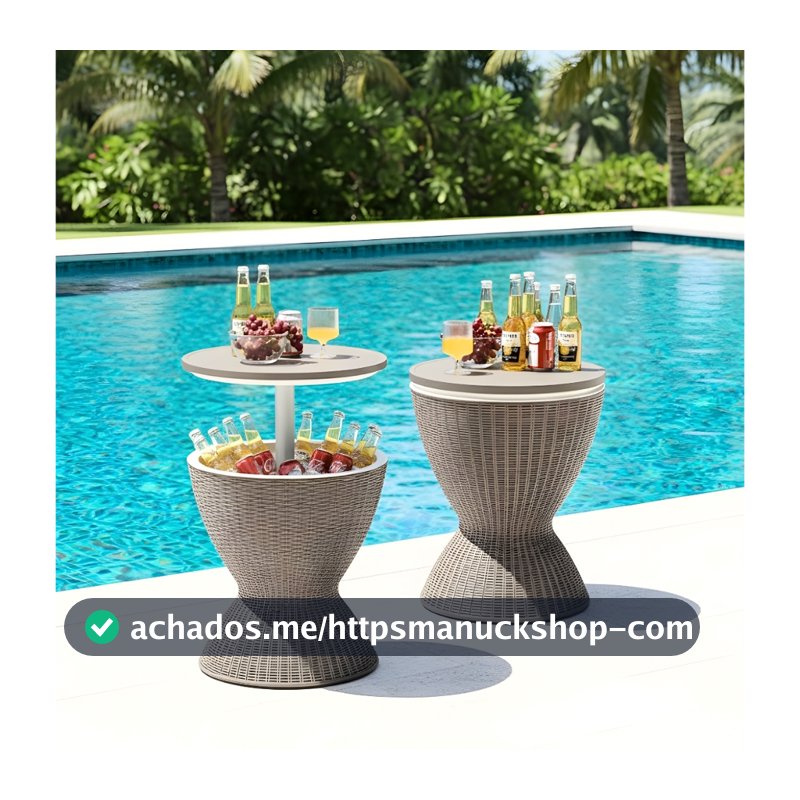 Mesa Cooler Bar 3/1 Balde Térmico Mesa Suporte Para Bebidas