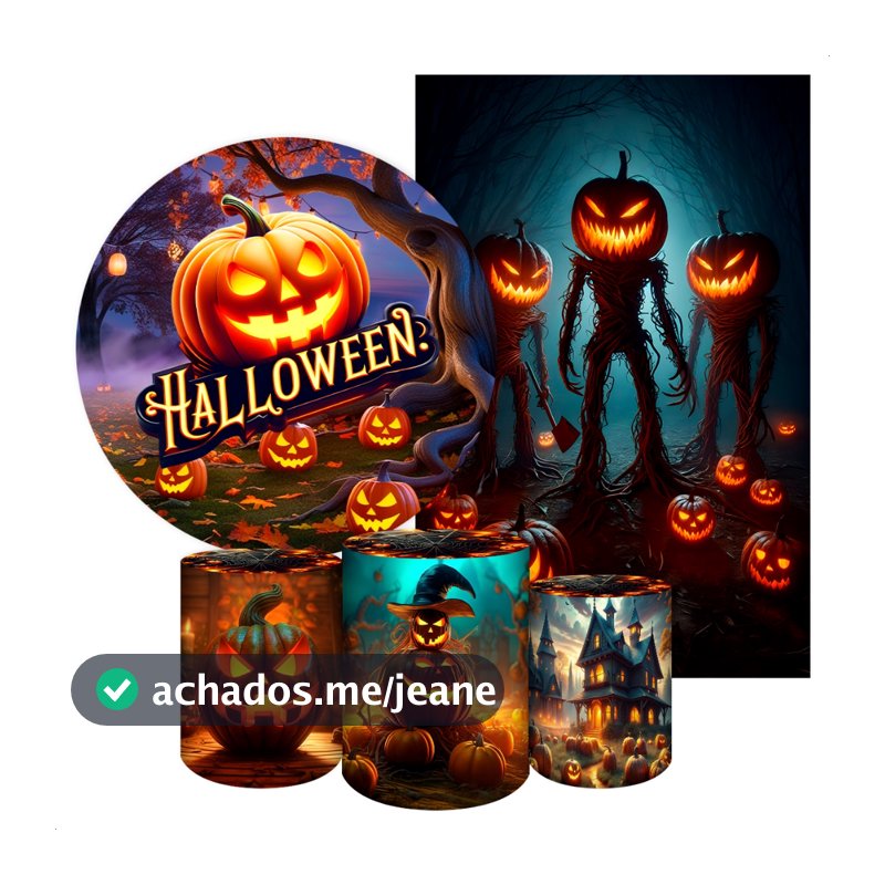 Capas Painéis de Festa Sublimados Vários Modelos Tema Halloween