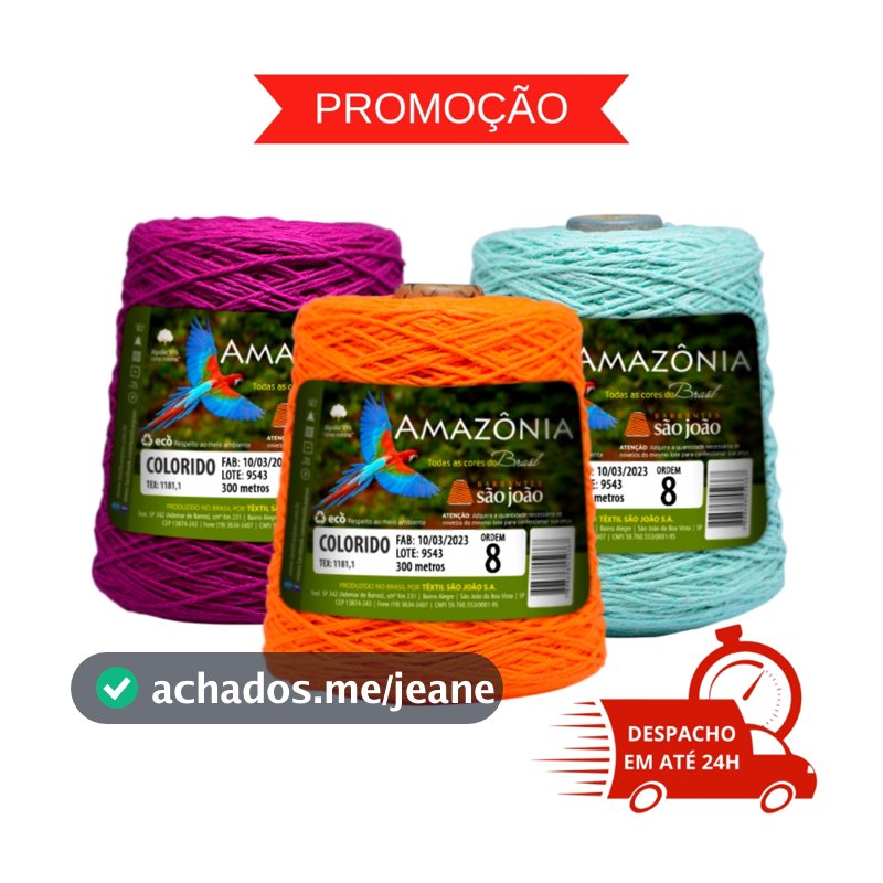 Barbante São João Amazônia Fio 8 - 300 Metros - 400 Gramas