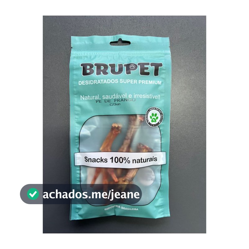 Kit 3 Petiscos Pé de Galinha Brupet 100% Natural Defumado Super Premium