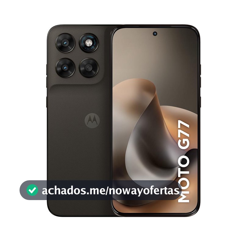 Smartphone Motorola Moto G77 5G 256GB (8GB RAM + 16GB RAM Boost) Câmera Traseira 108MP + 8MP Selfie 32MP 6.8" -  Marrom