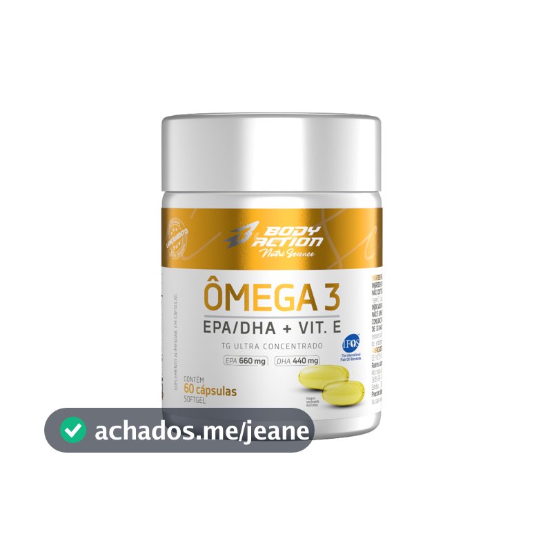 Ômega 3 Tg Ultra Concentrado Com Vitamina E - 60 Caps Bodyaction