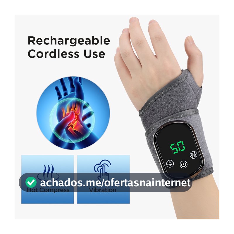 Aquecimento De Cinta De Polegar De Pulso Vibratório Para Alívio De Artrite E Túnel Do Carpo , Almofada De Mão Entorses G