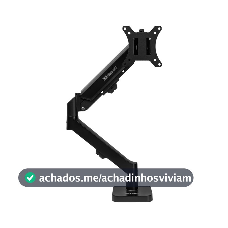 Suporte Articulado Para Monitor 13 a 32 Pistão a Gás Ajustável Zinnia Nimbo 110 Preto