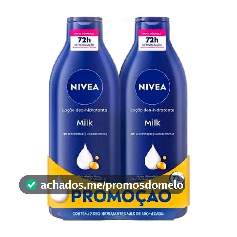 Kit Nivea 2 Hidratante Milk Pele Seca e Extraseca - 400ml