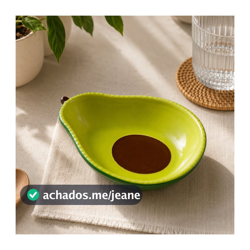 Bowl Cumbuca Abacate Cerâmica Tigela Fruta Mesa Posta Decoração Sobremesa Molhos Petiscos Geleias