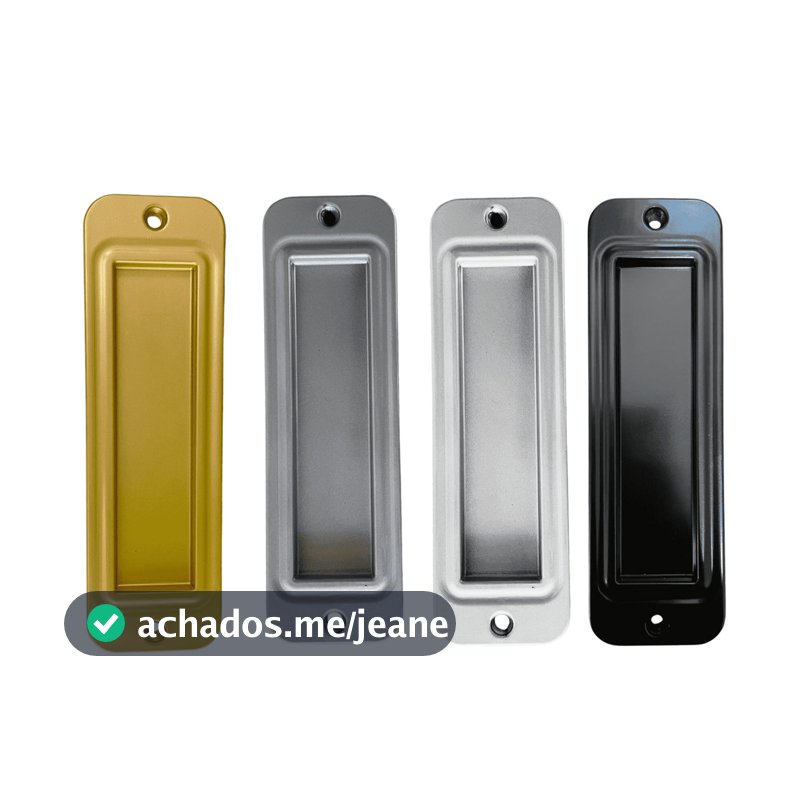 Kit c/3 Puxadores Mônaco Sobrepor 128mm Plástico - para Porta de Correr e Parafusos