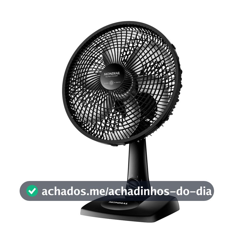 Ventilador de mesa 30 cm 6 pás com 3 velocidades - VSP-30-B - Mondial