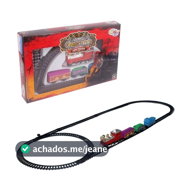 Trem Clássico Com Trilhos Classic Train A Pilha- Wellkids WB6785