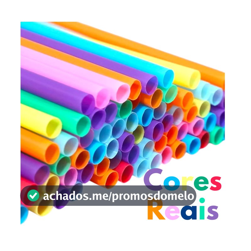 Canudo Plástico Descartável Colorido Short Drink | Cores Sortidas Kit Festa 50 a 250 Un