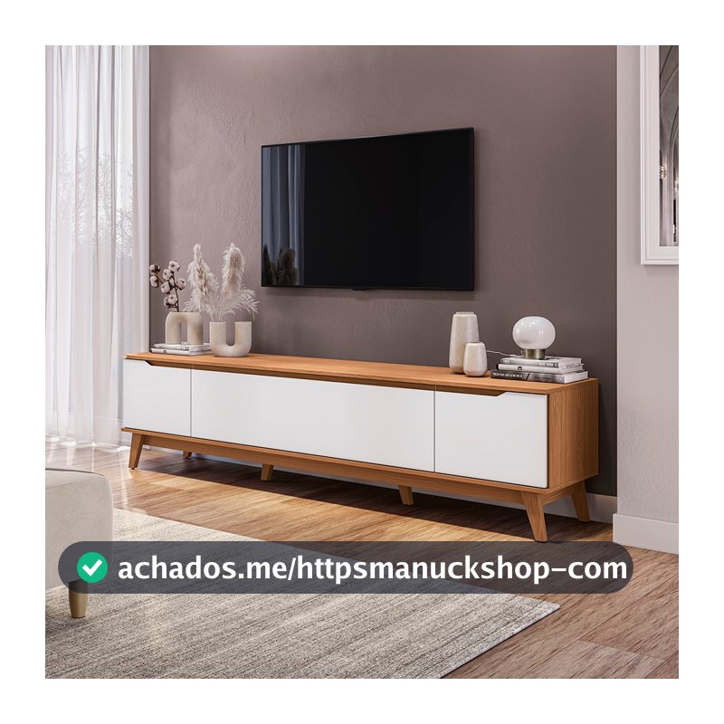 Rack Kappesberg 3 Portas Canela/Branco 218cm
