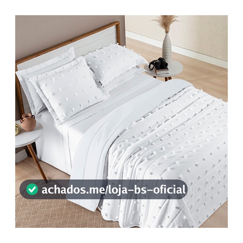 Cobre Leito Poppy Pompom Padrão-Casal/Queen/King 3 Peças 3D Dupla Face| Micropercal 300 fios Ambientale Enxovais