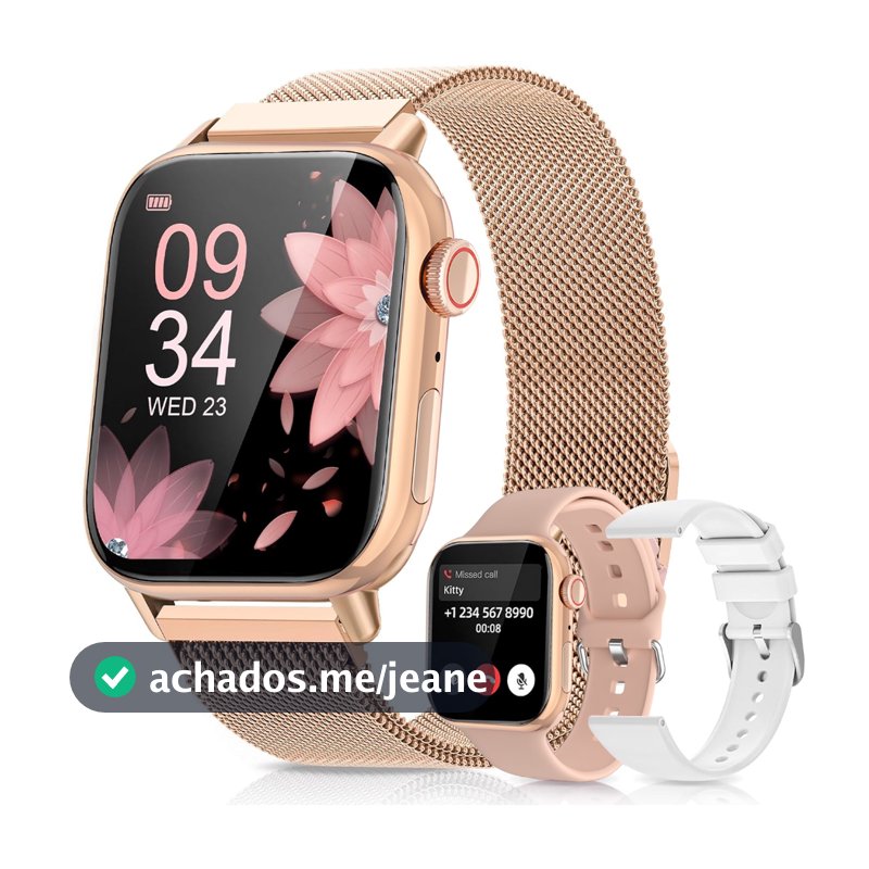 Relógio Inteligente Masculino Feminino,Call, Notificações de Mensagens, 120+ Sport Modo,  for iOS e Android Alexa