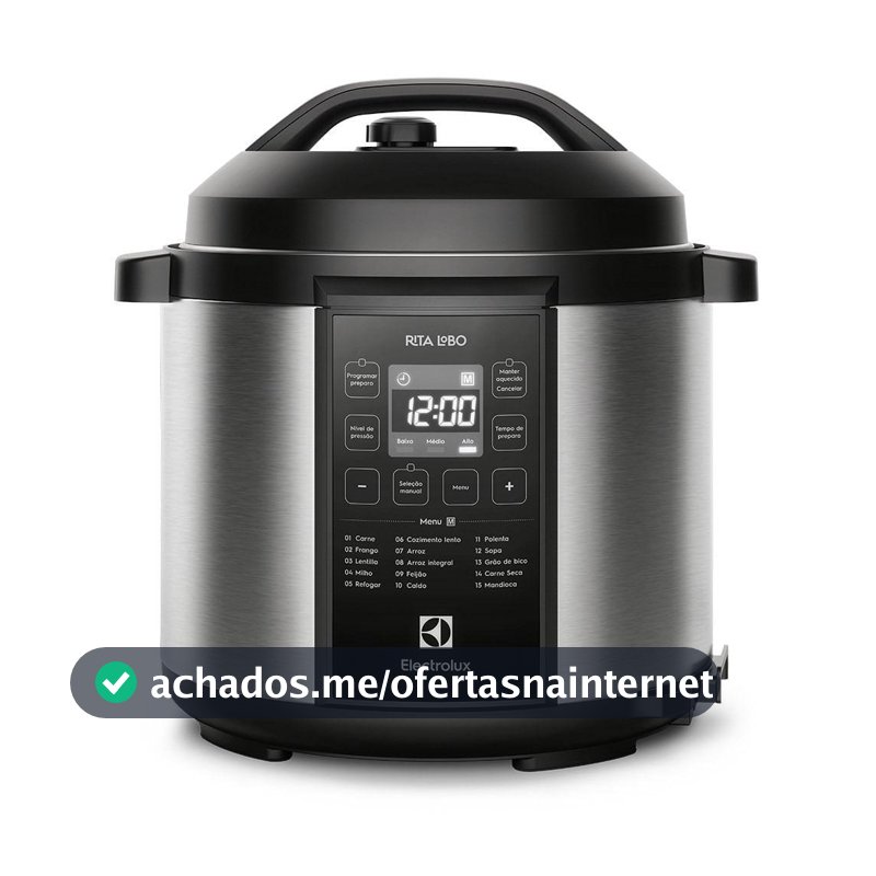 Panela de Pressão Elétrica Electrolux por Rita Lobo 6L Preta Experience Digital (PCC20)