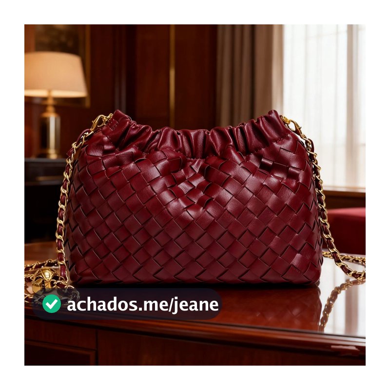 Bolsa feminino  de Corrente de Metal, Bolsa de ombro Feita à Mão, bolsa transversal feminino