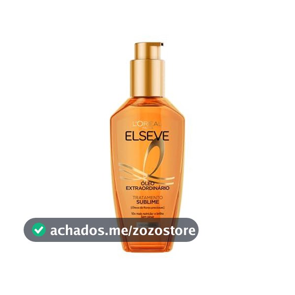 Óleo Finalizador Óleo Extraordinário, Anti Frizz, Protetor Térmico, L'Oréal Paris Elseve 100ml