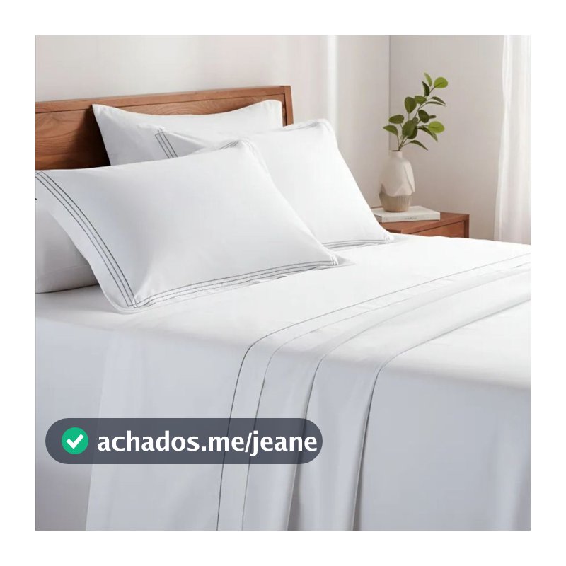 Jogo Cama Queen Alícia 400 Fios Bordado Inglês Super Macio