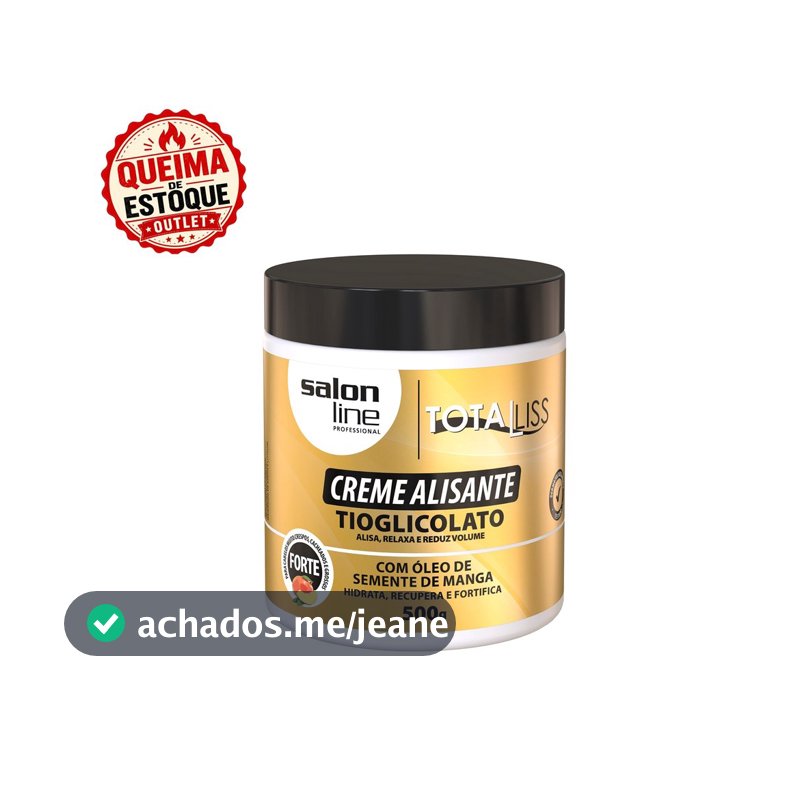 Creme Alisante Óleo Semente de Manga Forte Salon Line 500gr