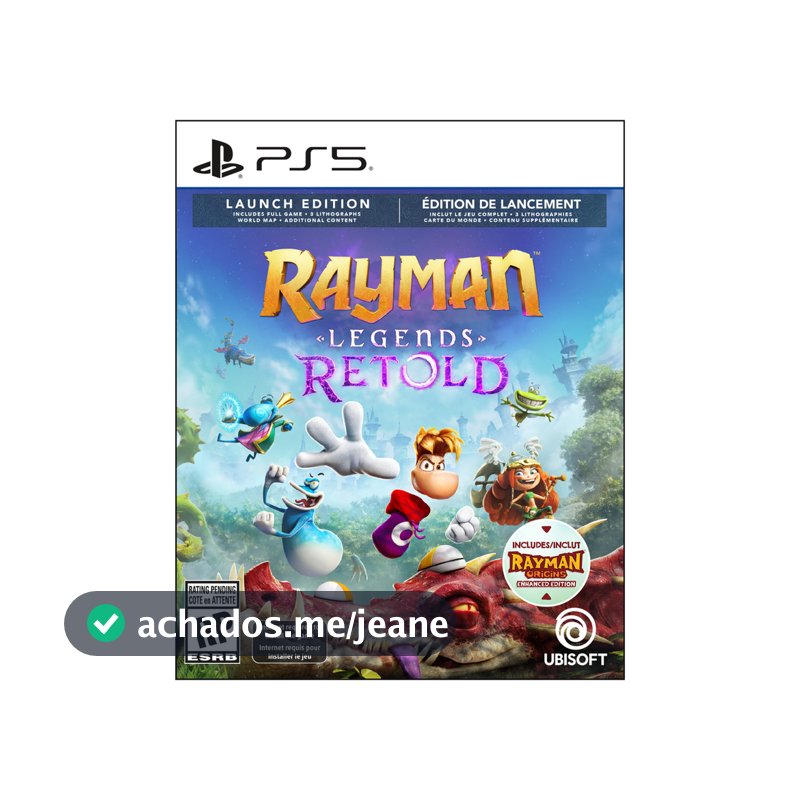 Rayman Legends Retold Launch Edition PS5 Midia Fisica