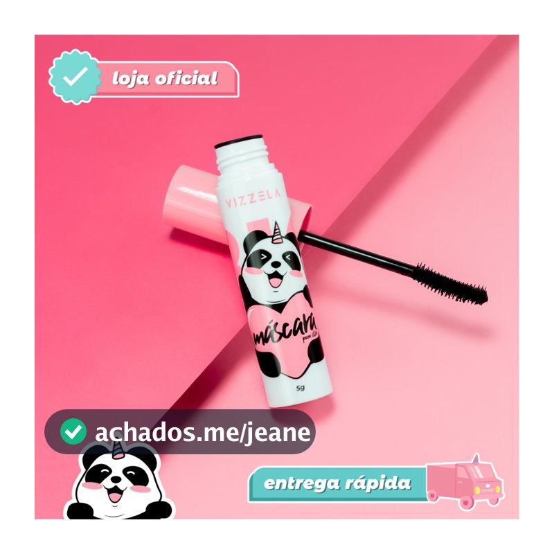 Máscara Para Cílios Big No Panda Black Preto Peel Off Vegano Original Vizzela