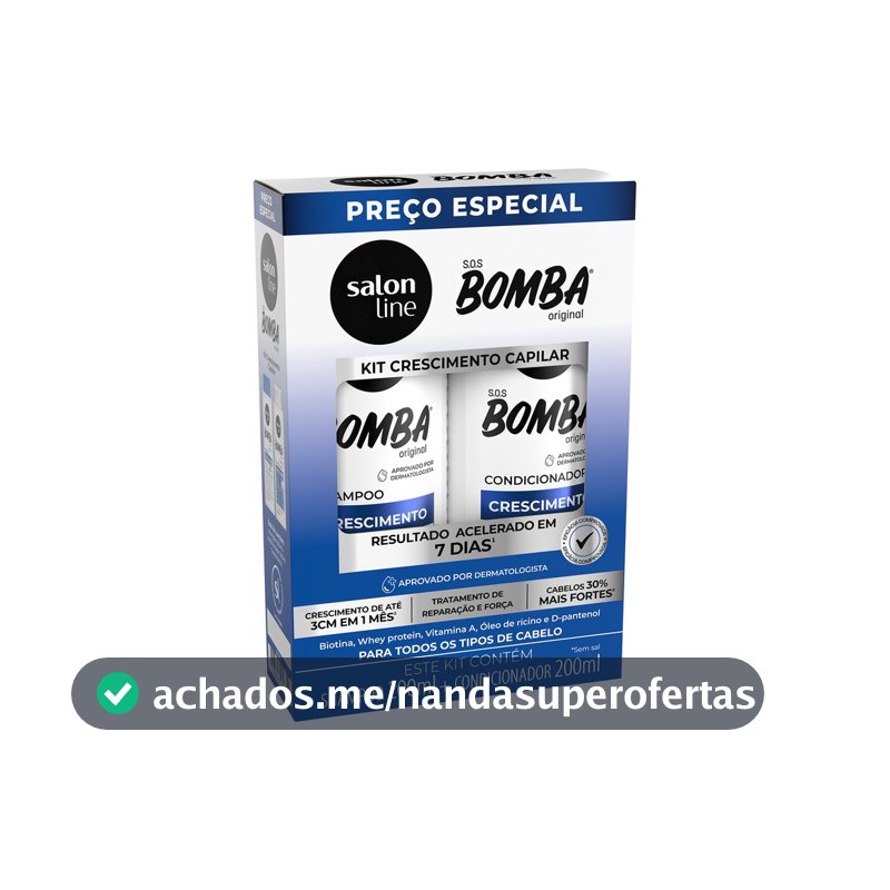 Kit Shampoo + Condicionador SOS Bomba Original Salon Line 200ml