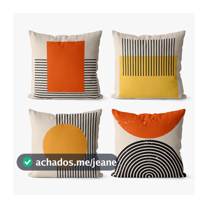 Kit 4 capas de almofadas MID-CENTURY
