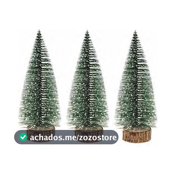 3 Mini Árvore De Mesa Nevada Ou Dourada Enfeite Decoração Festa Natal