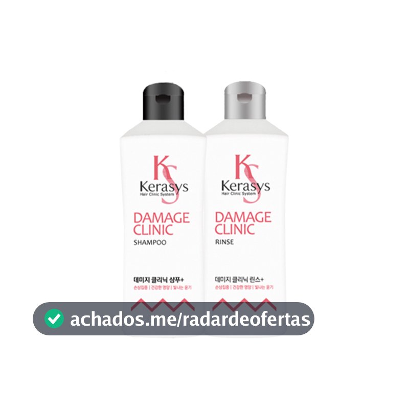 kerasys extra damage care shampoo, rinse 180ml