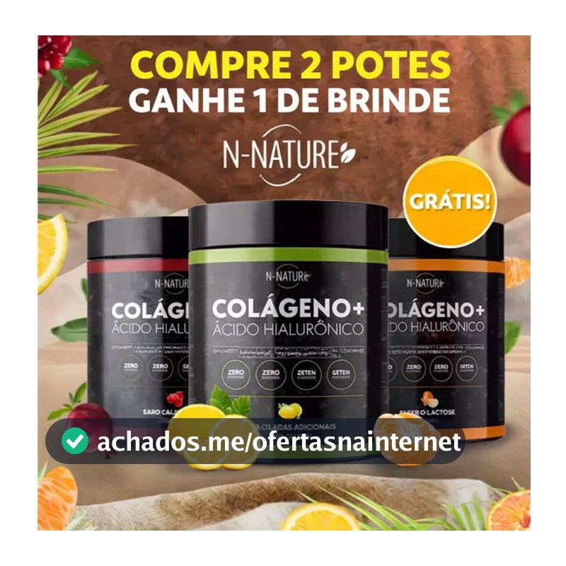 Kit 3 Pote Colageno + Ácido Hialuronico 216g Mega Oferta + Frete Gratis