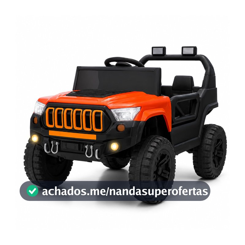 Carro Elétrico Infantil 12V Titan | Controle Remoto para Pais | Bluetooth | LED | Até 30kg