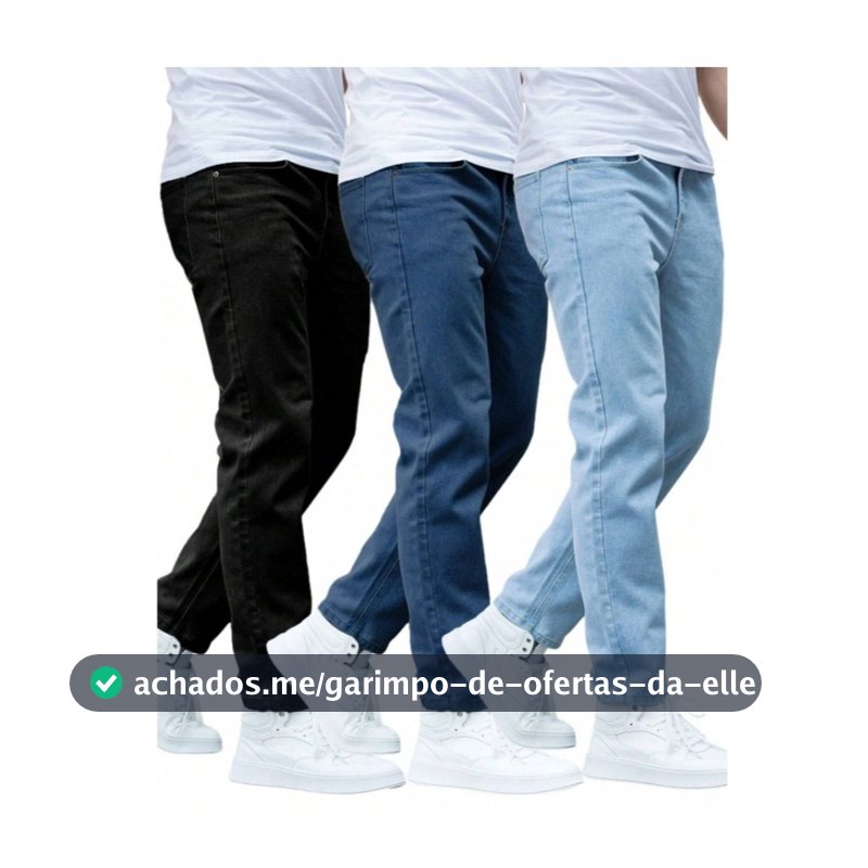 Kit calças jeans masculina skinny com elastano original direto da fabrica NF