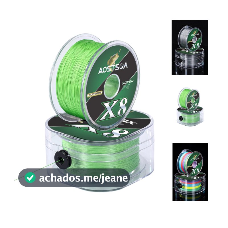 Linha De Pesca Multifilamento 300m/500m 8 Fios 100%PE Supertração X8