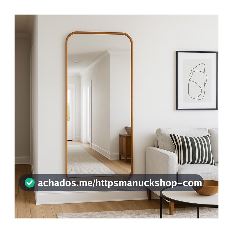 Espelho Orgânico Retangular 53x110cm Grande Moderno Decorativo Para Parede Sala Quarto Banheiro