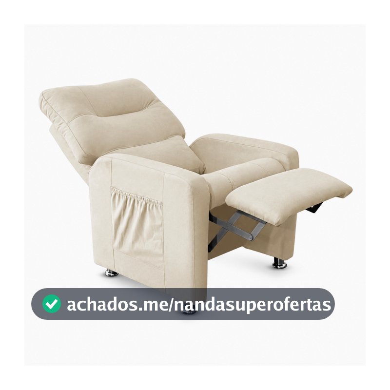 Poltrona do Papai Reclinável Conforto Premium para Estética Tecido Suede - Meu Lar Decorações