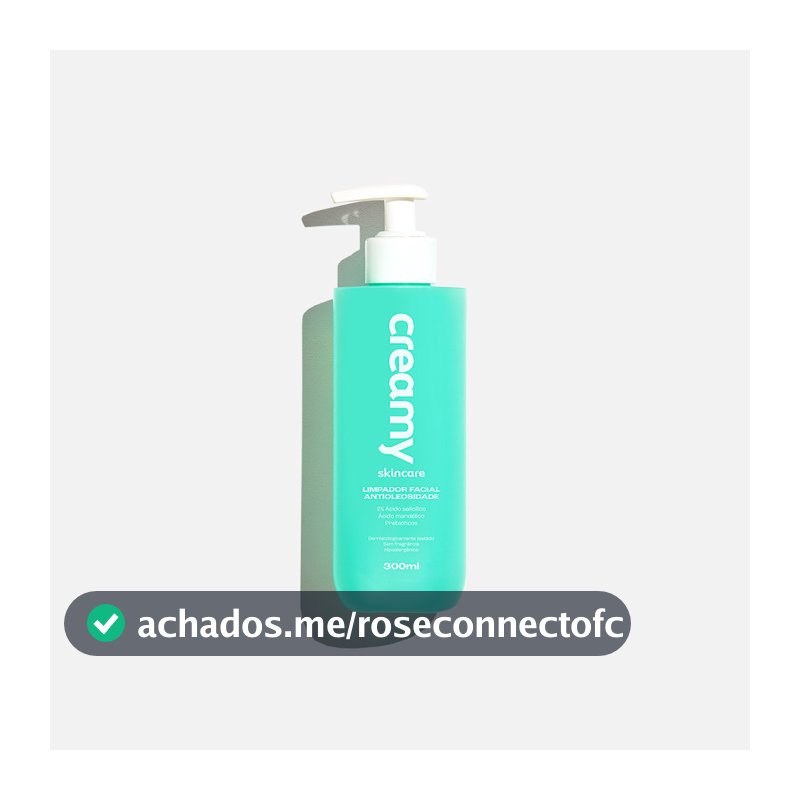 LIMPADOR FACIAL ANTIOLEOSIDADE 300ML - CREAMY