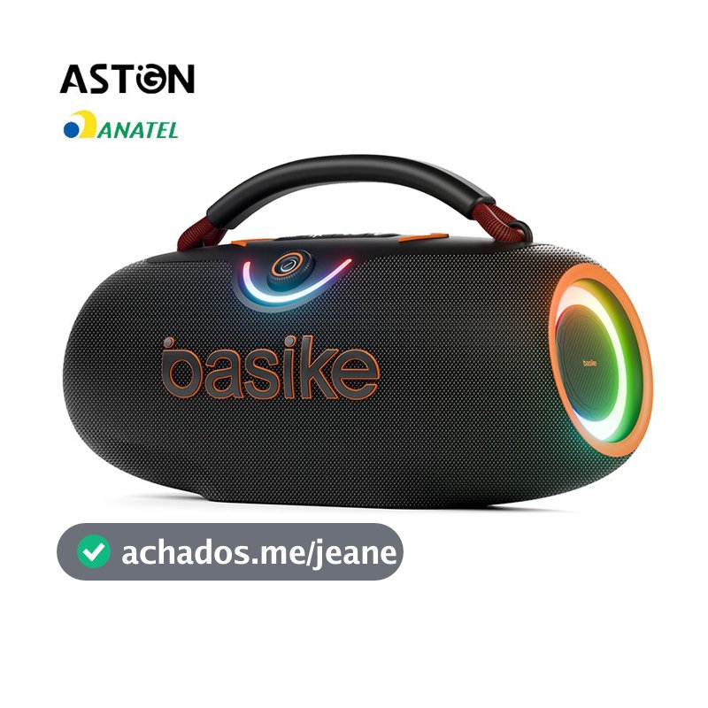 Astgn X Basike Caixa deSom Sem Fio Basike400W Bluetooth 5.3 IPX6 Bateria 30000mAh RGB Powerbank TWS