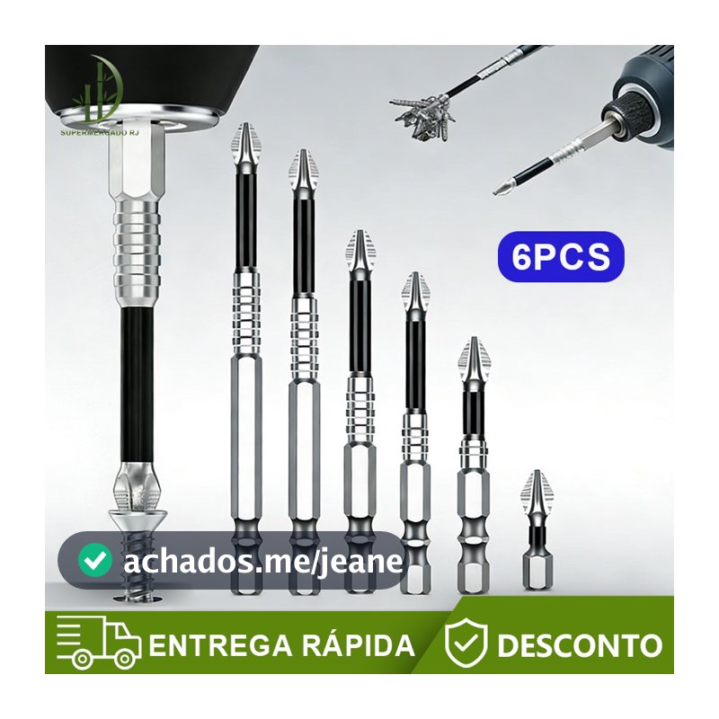 6 Pcs K5  De Bits De Chave De Fenda Magnética -Antiderrapantes Resistentes A Impactos Para Chaves Elétricas