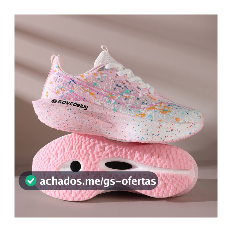 Tênis De Corrida Profissional Feminino Para Maratona Com Placas De Carbono . Noturno Brilhante Masculino