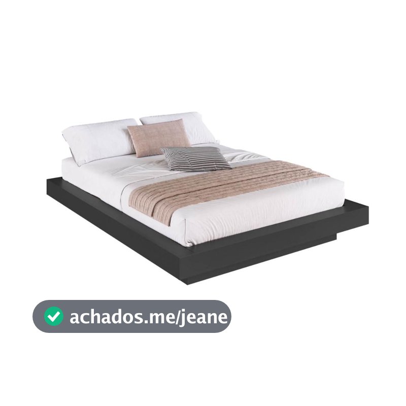 Cama Suspensa Casal Queen CZ1160 140/160cm Grafite - Art In Móveis