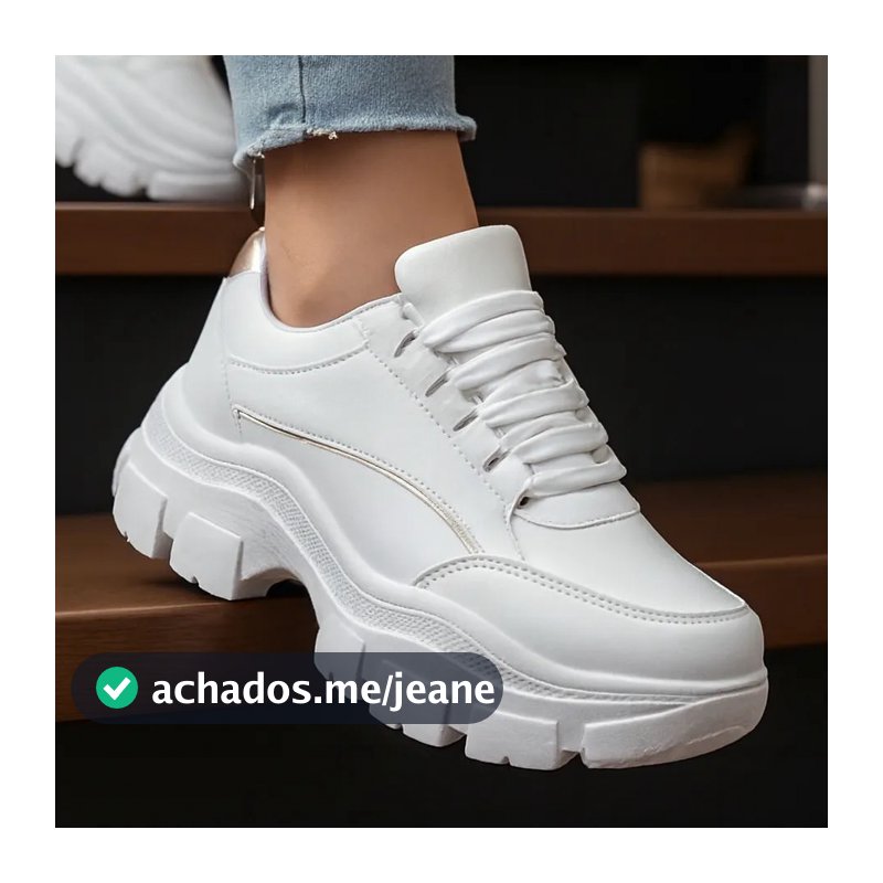 Tênis Feminino Plataforma Adulto Sola Alta Passeio Confortavel Envio Imediato
