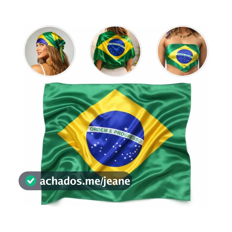 【Lenço Brasil 90x90 50x50】Lenço Feminino 90x90 50x50 Bandana Cetim Cabeça Cabelo Bolsa Cintura Copa
