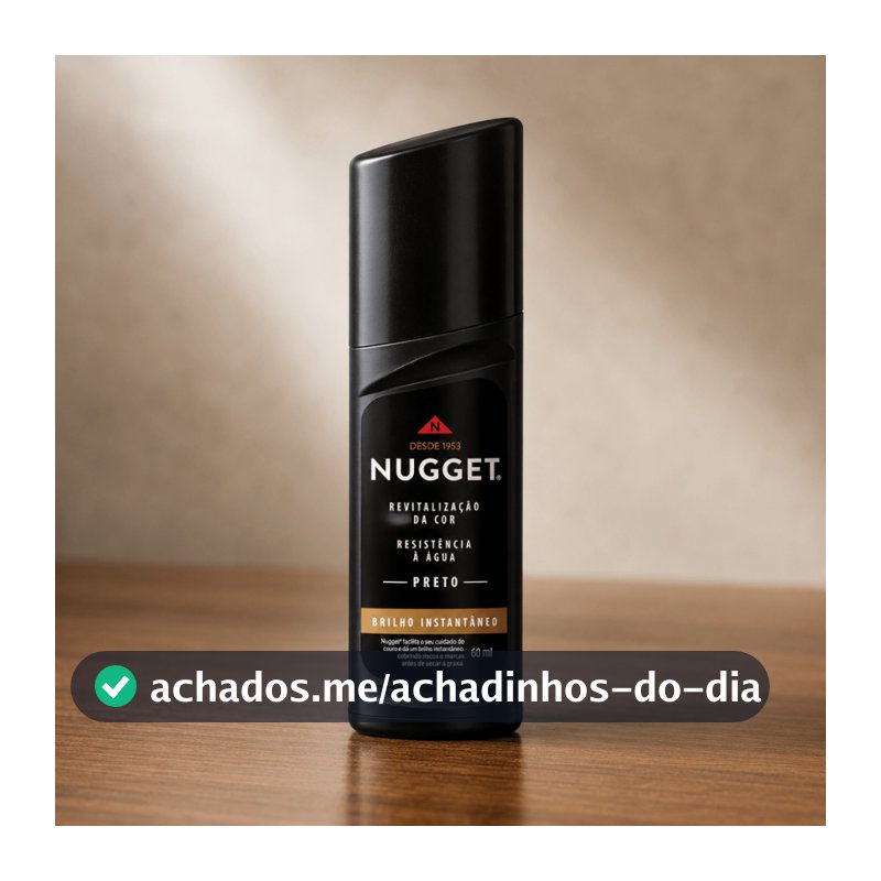 Polidor De Sapato Líquido Preto Nugget Frasco 60ml Graxa