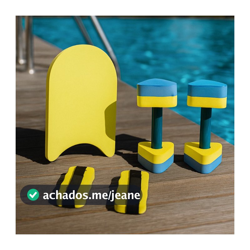 Black Friday Kit Hidroginastica Halter Caneleira e Prancha Pequena Cores Diversas